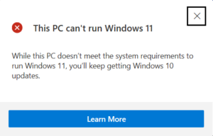 windows 11 system requirements checker