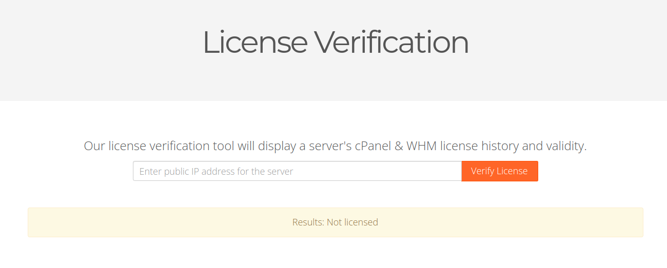 How to verify the cPanel License_ Not licensed