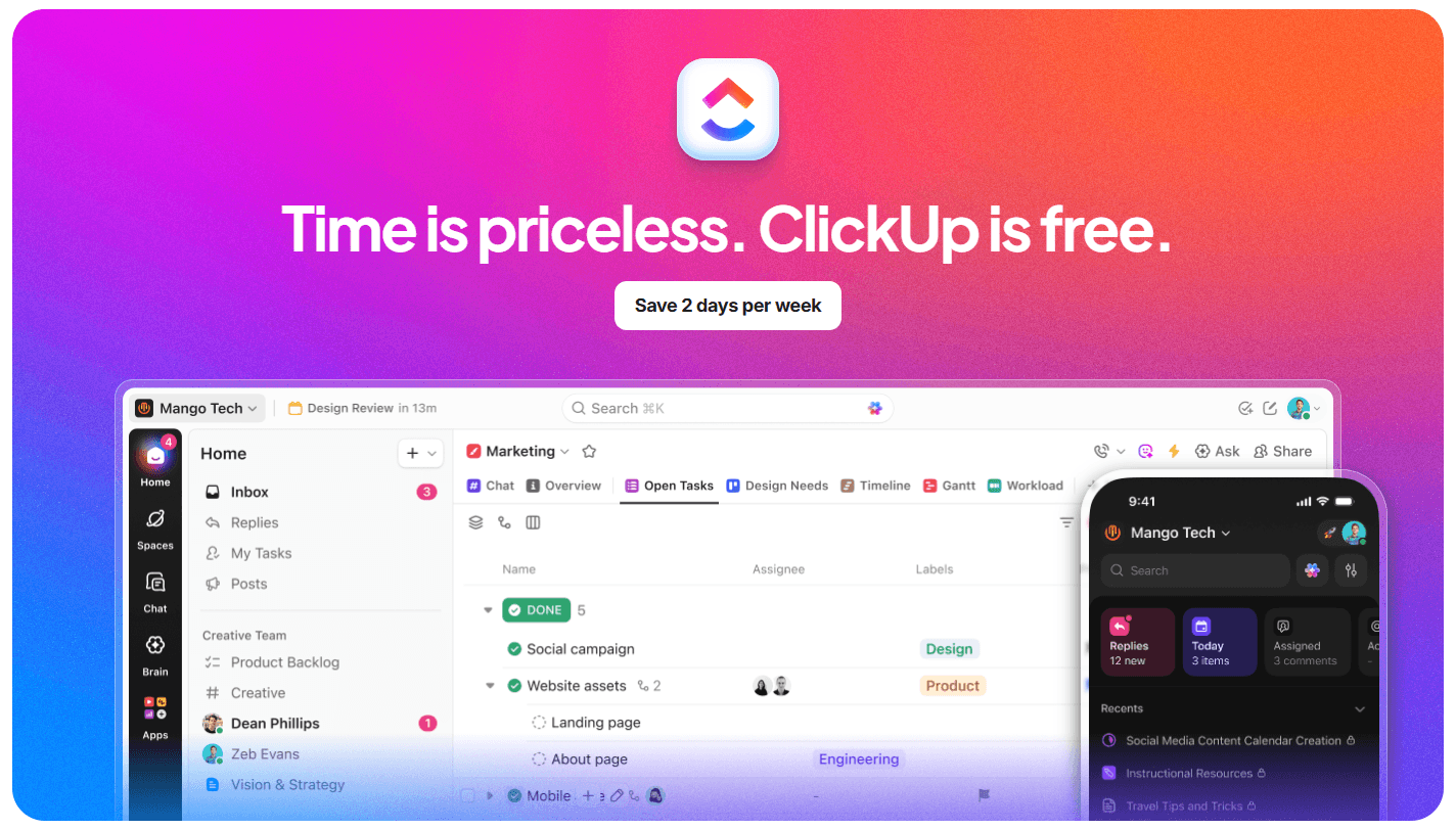 Get ClickUp Business Plan Free for 1 Year